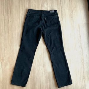 Levi’s 505 black corduroy cords pants jeans straight leg grunge preppy 12